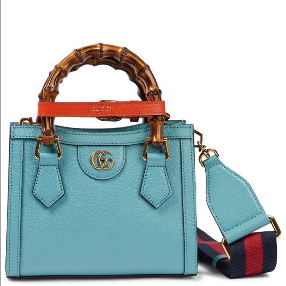 Gucci
Women's Blue Diana Mini Leather Tote Bag